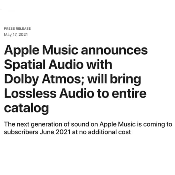 Music: Spatial Audio with Dolby Atmos by Oliver  - Apple Music